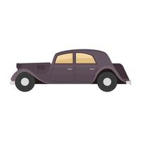 ícone de automóvel vintage de estilo simples, transporte retrô vetor