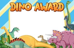 modelo de banner com tema de dinossauro vetor