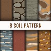 8 Soil Horizon pattern background set coleção vetor