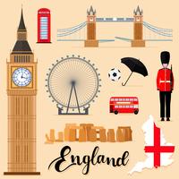 Tourist England Travel coleção conjunto vetor