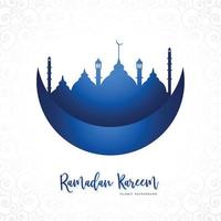 belo design de cartão de saudação do festival religioso ramadan kareem islâmico vetor