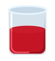 frasco de laboratório vermelho vetor
