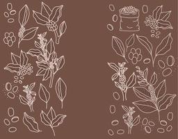 ilustração de plantas de café vetor