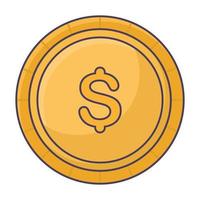 ícone de moeda dourada vetor