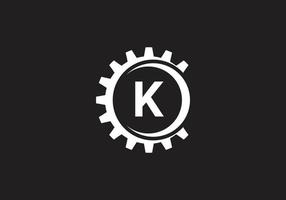 imagem vetorial de design de letra de logotipo k vetor