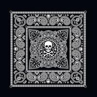 bandana com caveira, camisetas de design vintage vetor