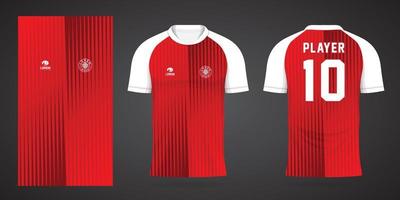 modelo de design de camisa esportiva vermelha vetor