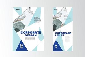 modelo de design de layout de pôster corporativo vetor