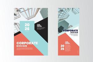 relatório anual corporativo, design criativo vetor