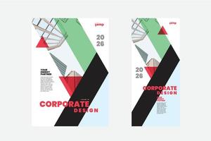 modelo de design de layout de pôster corporativo vetor