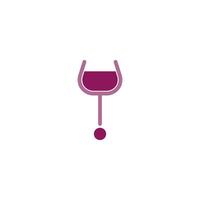 vetor de design de logotipo de ícone de vinho