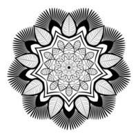 design de mandala simples preto criativo com fundo branco vetor