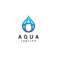 carta um logotipo aqua de gota de água criativa vetor