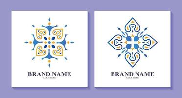 conjunto de designs de logotipo de arte colorida vetor