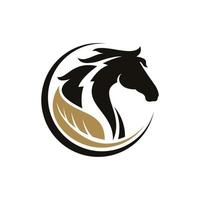ilustração vetorial de design de logotipo de cavalos vetor