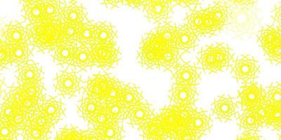 textura de vetor amarelo claro com formas de memphis.