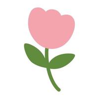 ilustração de flor de tulipa rosa vetor