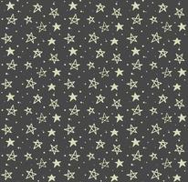 doodle estrela sem costura de fundo. padrão de vetor de Natal de inverno.