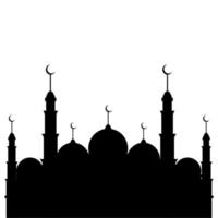 silhueta de ilustração de mesquita vetor