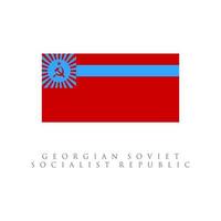 bandeira da república socialista soviética georgiana. isolado no fundo branco vetor