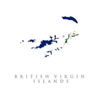 feliz dia da comunidade das ilhas virgens britânicas. mapa do país nacional criativo com ilustração vetorial de bandeira