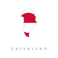 mapa da Gronelândia com bandeira, mapa detalhado da Gronelândia com bandeira do país. vetor