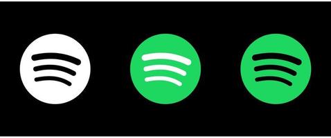 ícone do spotify, logotipo do spotify, conjunto de logotipos do símbolo do spotify vetor