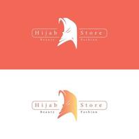 design de logotipo hijab vetor