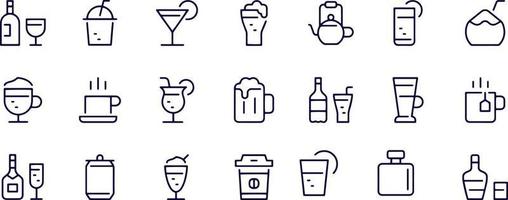 design de vetor de ícones de bebidas