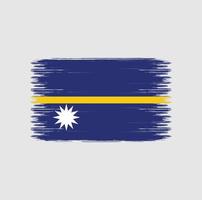 pinceladas de bandeira nauru. bandeira nacional vetor