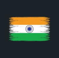 pinceladas de bandeira da índia. bandeira nacional vetor
