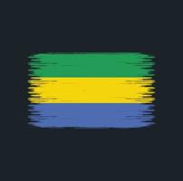 pinceladas de bandeira do gabão. bandeira nacional vetor