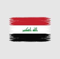 pinceladas de bandeira do iraque. bandeira nacional vetor