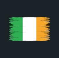 pinceladas de bandeira da irlanda. bandeira nacional vetor