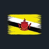 pinceladas de bandeira brunei. bandeira nacional vetor