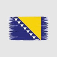 pinceladas de bandeira da bósnia herzegovina. bandeira nacional vetor