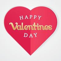 cartaz de dia dos namorados feliz com símbolo de coração vetor