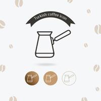 ícone do café turco vetor