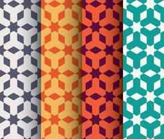 conjunto de padrão geométrico islâmico vetor