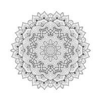 vetor de mandala de arte de linha elegante para design