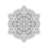 vetor de mandala de arte de linha para design