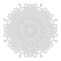 belo design de mandala de arte de linha vetor