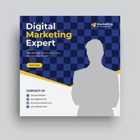 postagem de mídia social para agência de marketing digital vetor