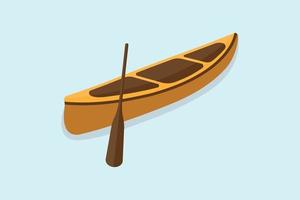 ilustração de canoa e design vetorial vetor