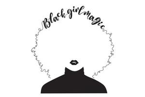 magia de garota negra, vetor de mulher negra