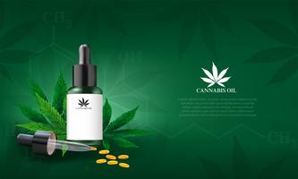 Óleo de canabidiol CBD vetor