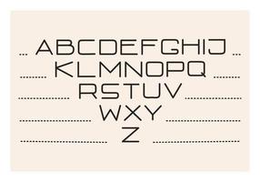 alfabeto linear fino criativo. letras pretas latinas mínimas. ilustração vetorial vetor