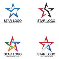 estrela logotipo modelo vetor ícone ilustração design-vetor