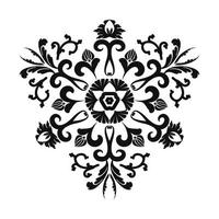 padrão de ornament.mehndi de raminhos florais vintage elegante. para o desenho de parede, menus, convites de casamento ou etiquetas, para corte a laser, marchetaria. gráficos digitais. Preto e branco. vetor