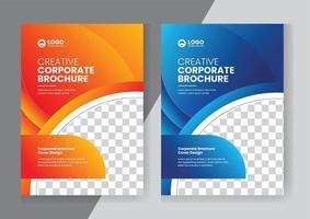 brochura corporativa brochura de perfil da empresa livreto de relatório anual proposta de negócios layout de página de rosto design de conceito vetor